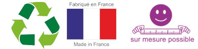 Fabrication française, PET recyclable et fabrication sur mesure